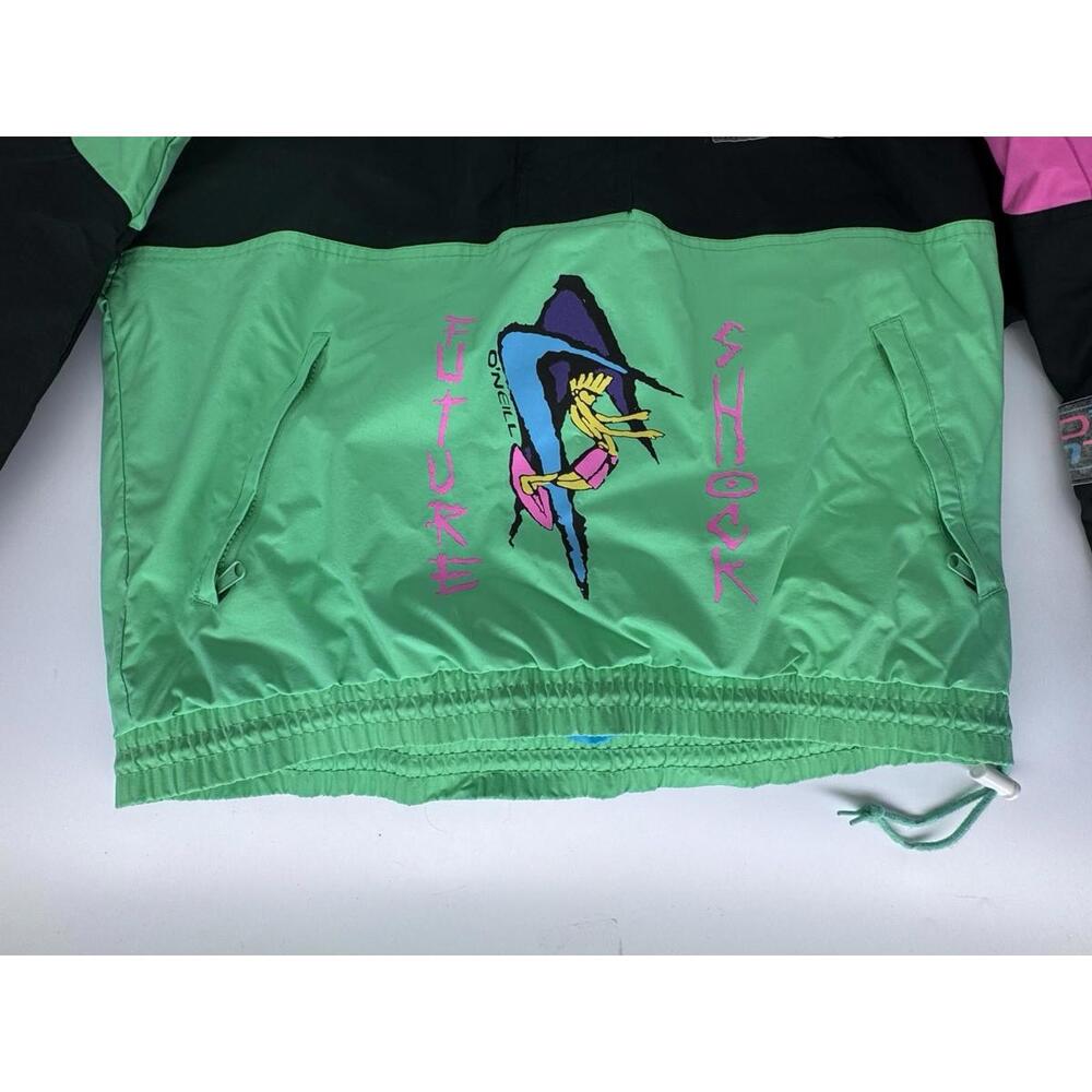 Vintage 80S/90S O’neill Futures Shock Jacket Small Pullover Quarter Zip/Snap - Picture 6 of 12